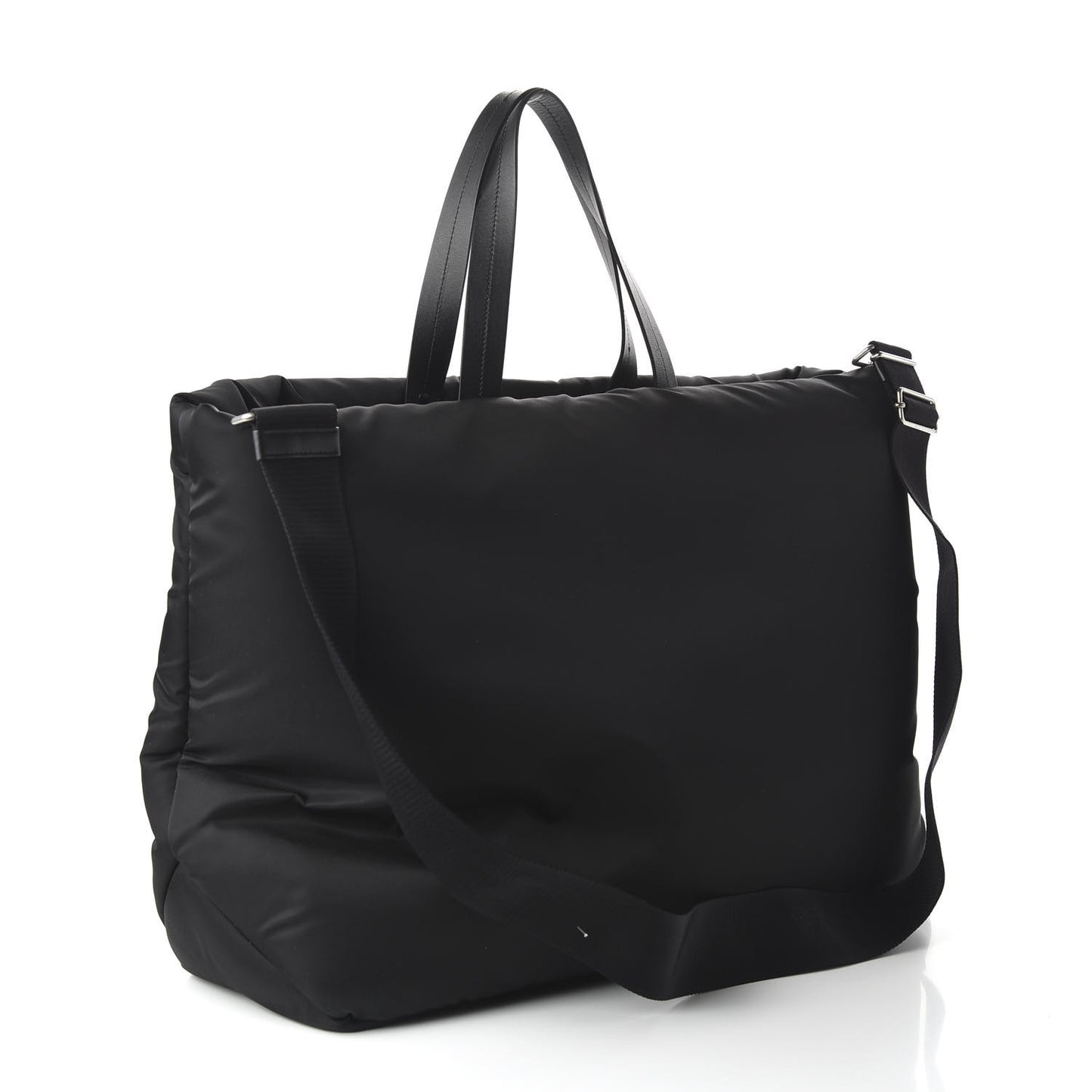 Tessuto Nylon Soft Padded Medium Shopping Tote Black