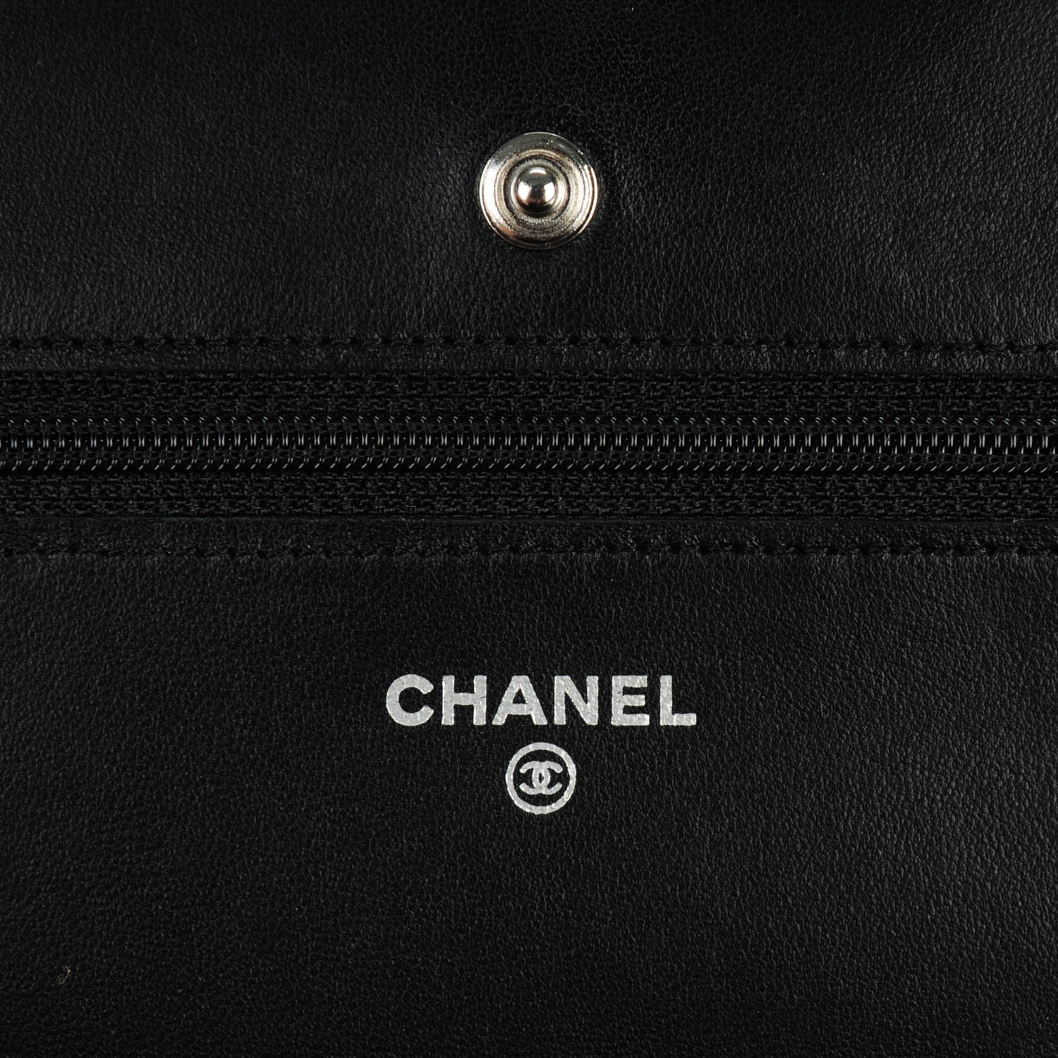 Chanel Lambskin Quilted Wallet On Chain WOC Black 5 of 7