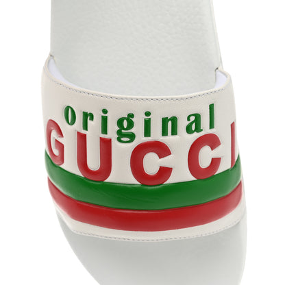 Gucci Nappa Original Gucci Mens Slide Sandals 10 Great White 6 of 9