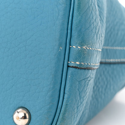 Hermes Taurillon Clemence Bolide 35 Bleu Jean 14 of 18