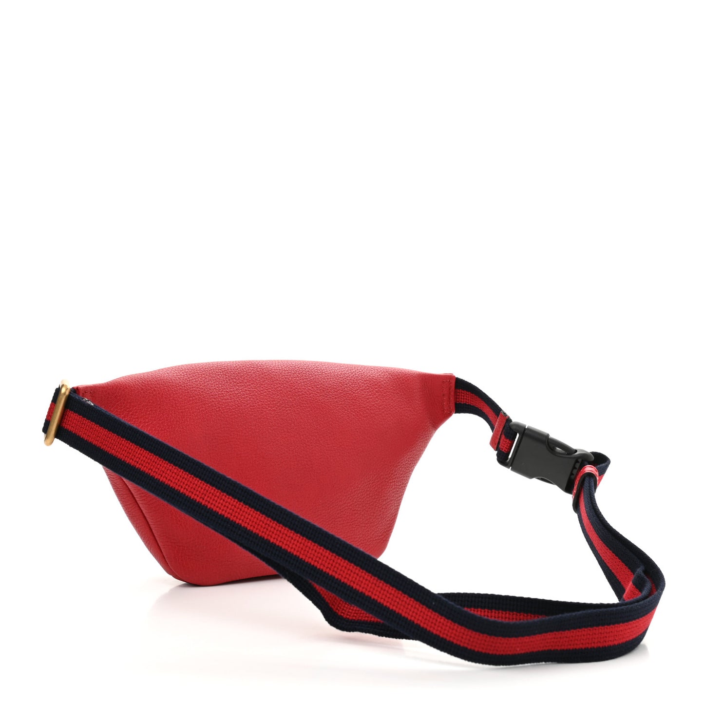 Grained Calfskin Small Logo Belt Bag Hibiscus Red