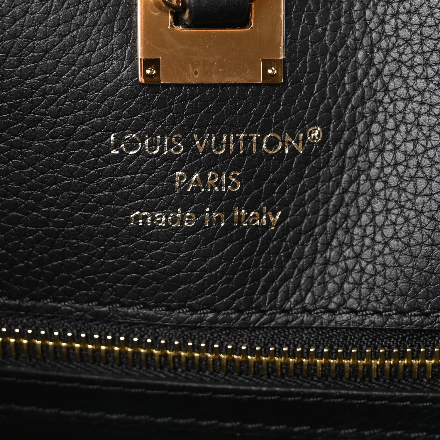 Louis Vuitton Calfskin Shearling City Steamer GM Black Bronze 7 of 10