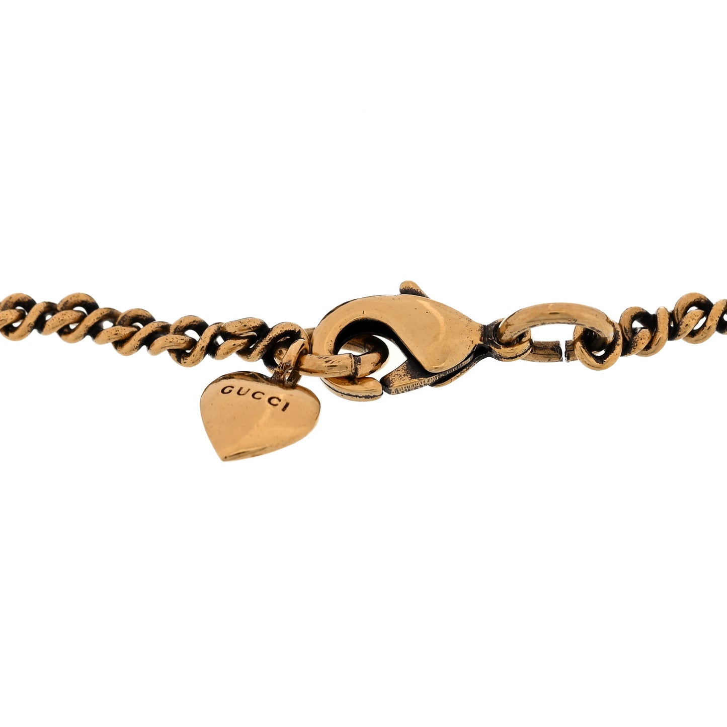 Metal Lion Head Bracelet Aged Gold