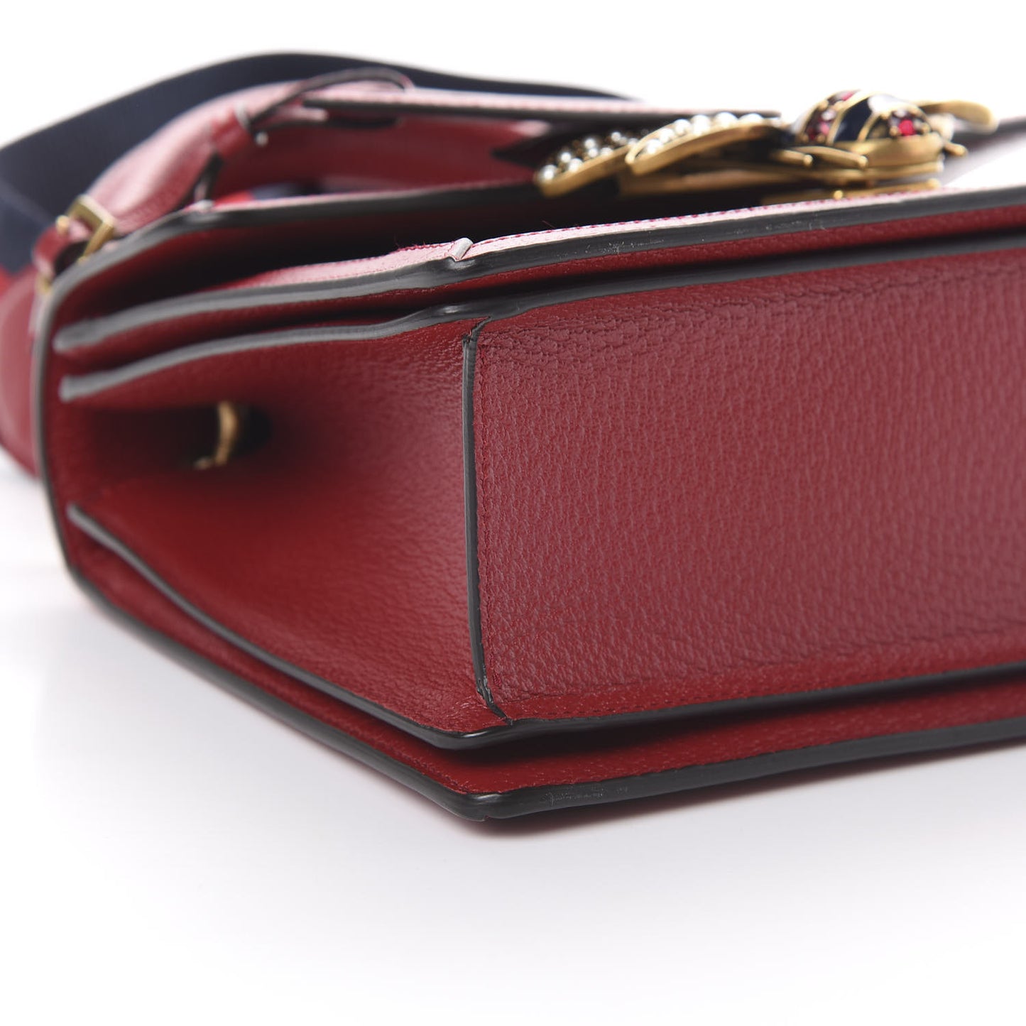 GG Supreme Monogram Small Queen Margaret Top Handle Bag Red