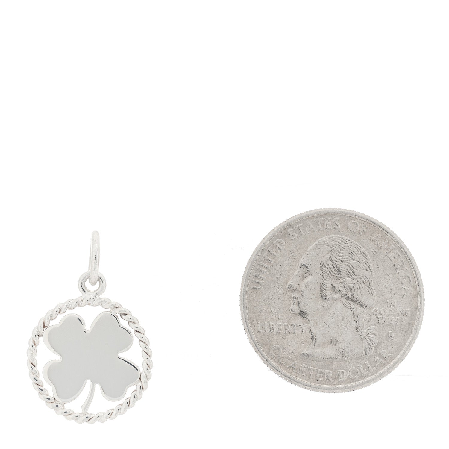 Tiffany Sterling Silver Four Leaf Clover Charm 2 of 3