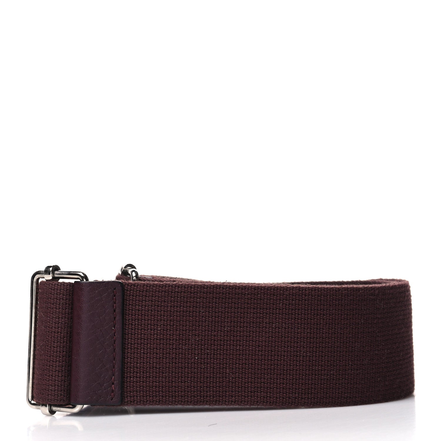 Hermes Toile Taurillon Clemence Evelyne PM Shoulder Strap Bordeaux 2 of 4