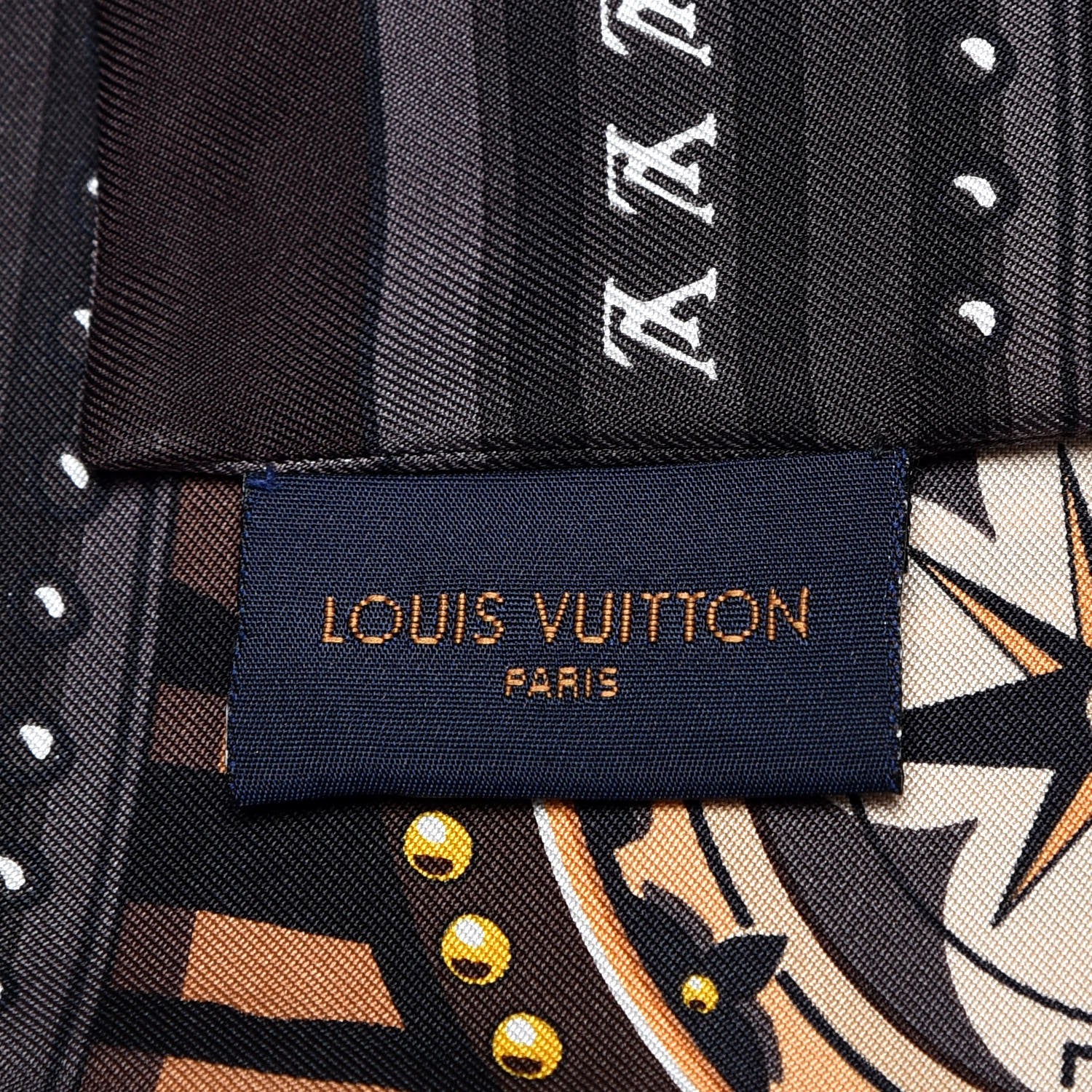 Louis Vuitton Silk Monogram LV World Bandeau Brown 3 of 5