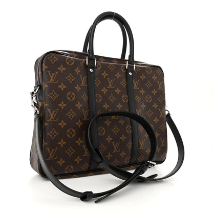 Louis Vuitton Monogram Macassar Porte-Documents Voyage PM 3 of 9