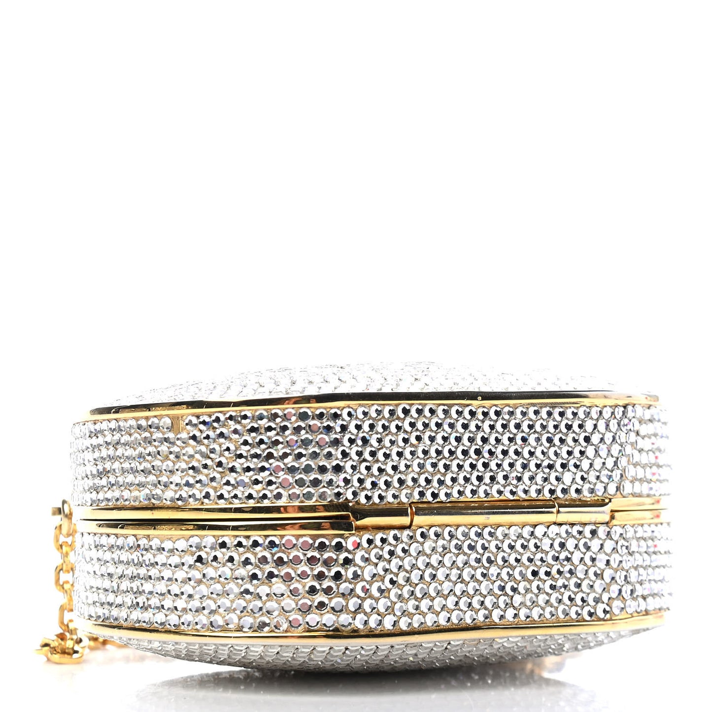 Swarovski Crystal Minaudiere Clutch Gold Silver