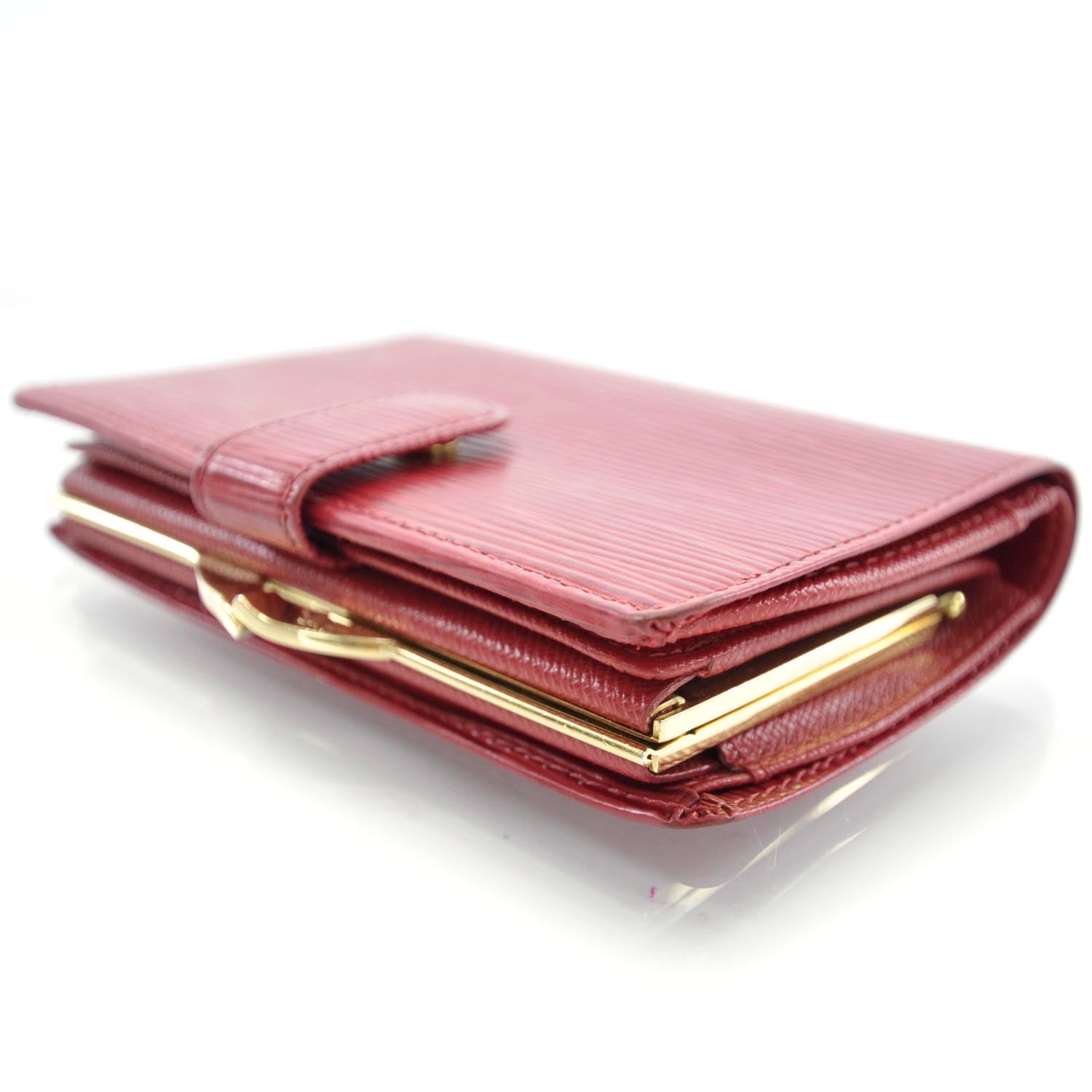 Louis Vuitton Epi French Purse Wallet Red 3 of 9