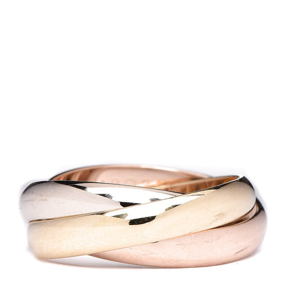 Cartier 18K Pink Yellow White Gold Classic Les Must De Trinity Ring 53 6.25 3 of 4