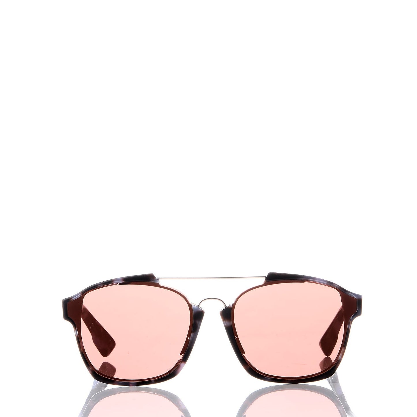 Abstract Square Mirrored Sunglasses Spotted Havana Violet