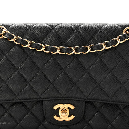 Chanel Caviar Quilted Medium Double Flap Black 8 of 10