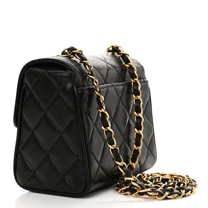 Chanel Lambskin Quilted Mini Square Flap Black 3 of 15