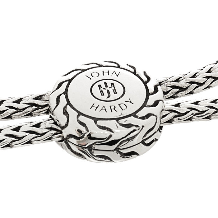 John Hardy Sterling Silver Black Sapphire Black Spinel Intertwined Disc Bolo Classic Chain Bracelet 3 of 4