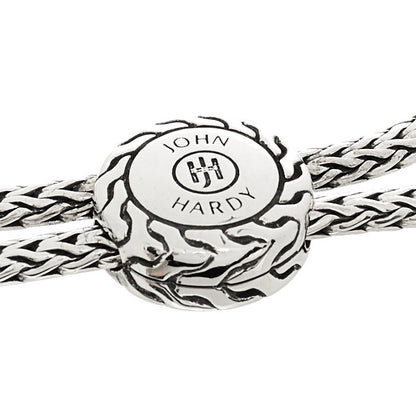 John Hardy Sterling Silver Black Sapphire Black Spinel Intertwined Disc Bolo Classic Chain Bracelet 3 of 4