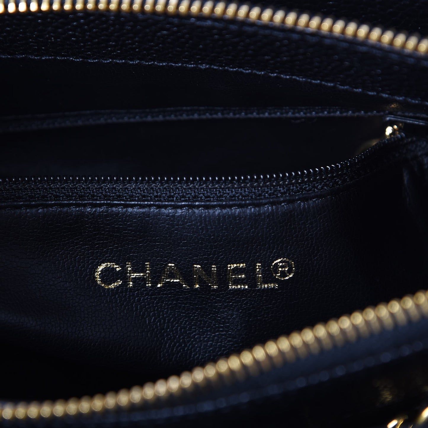 Caviar Flap Shoulder Bag Black