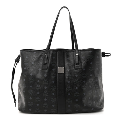 MCM Visetos Large Liz Reversible Shopper Tote Black 1 of 10