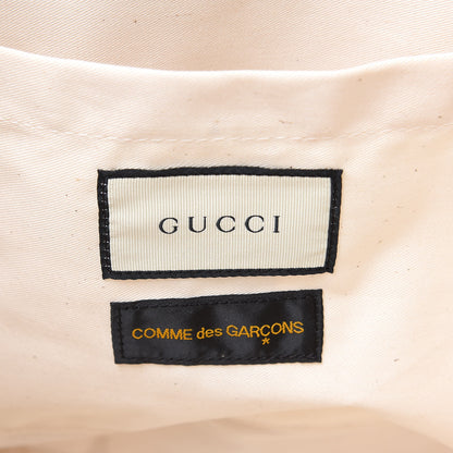 Gucci X COME DE GARCONS Plastic Web Floral Paper Shopper Tote 6 of 9