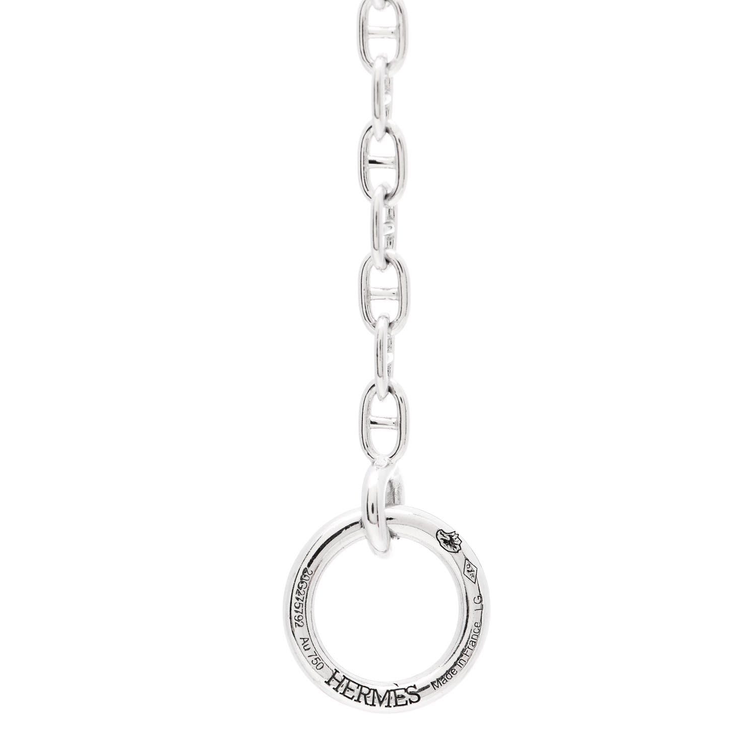 Hermes 18K White Gold Diamond Farandole Bracelet LG 3 of 4