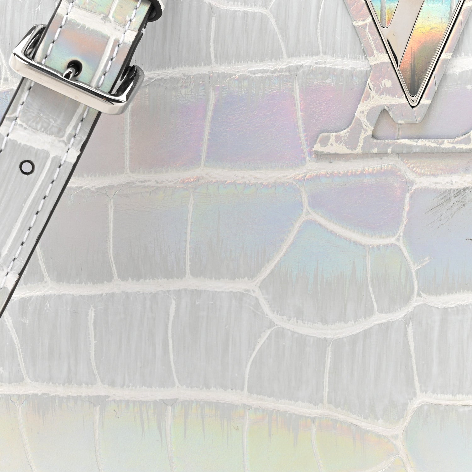 Louis Vuitton Iridescent Alligator Capucines BB Silver 8 of 14