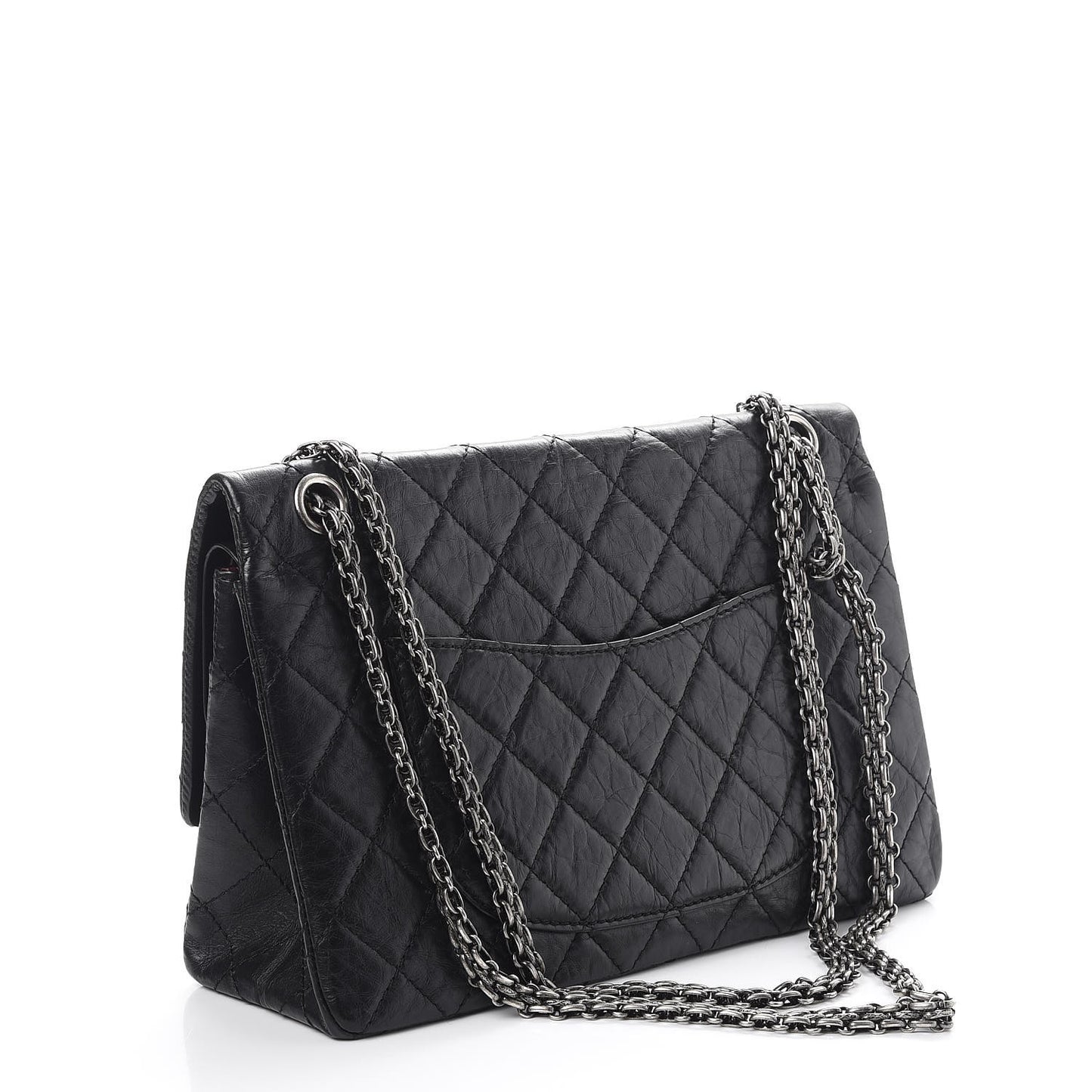 Aged Calfskin Quilted 2.55 Reissue 226 Flap Black