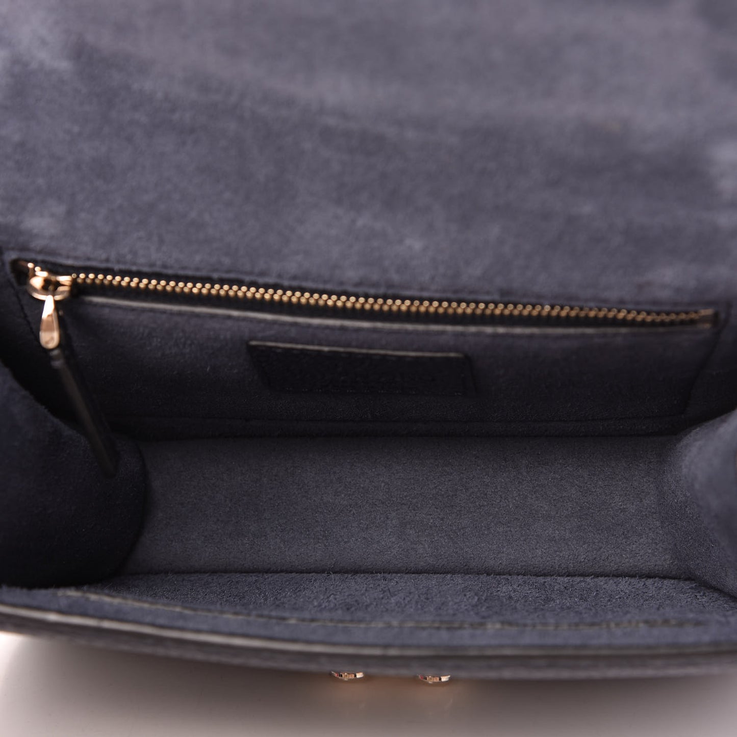 Pebbled Calfskin Small Glam Lock Rockstud Flap Deep Denim
