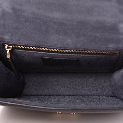 Valentino Garavani Pebbled Calfskin Small Glam Lock Rockstud Flap Deep Denim 5 of 9