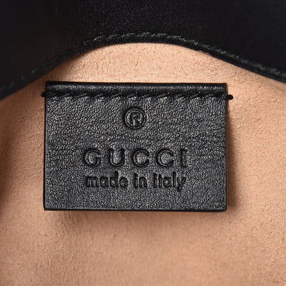 Gucci Calfskin Matelasse Super Mini GG Marmont Shoulder Bag Black 6 of 11