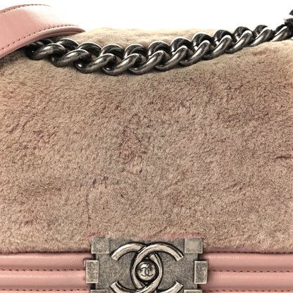 Chanel Fur Calfskin Small Boy Flap Pink 8 of 10