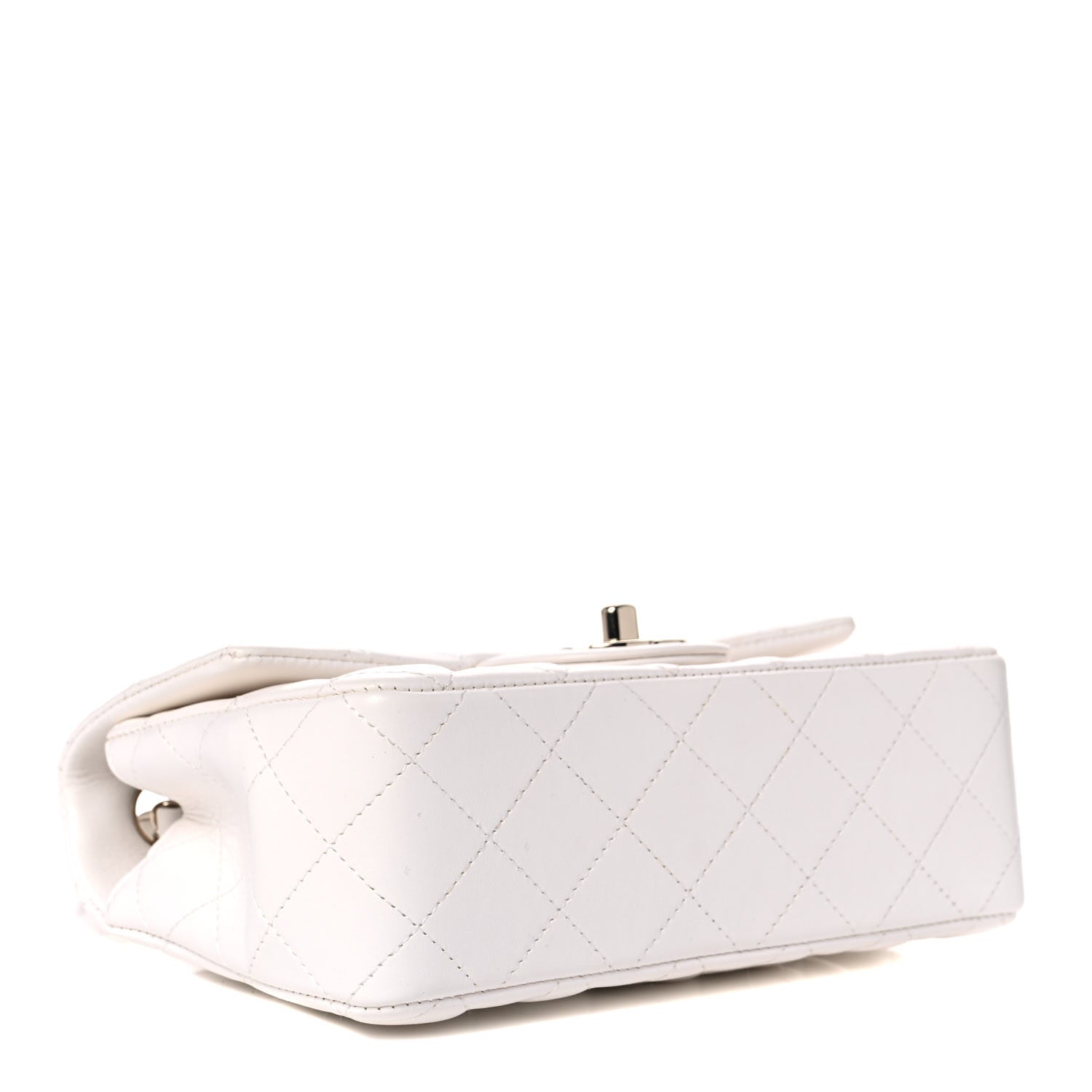 Chanel Lambskin Quilted Mini Rectangular Flap White 4 of 11