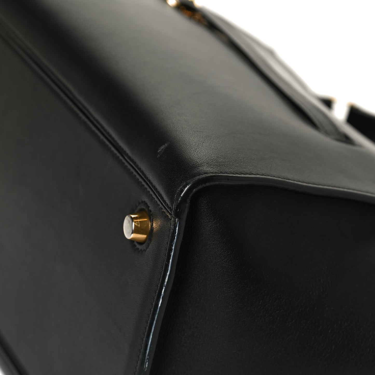 Bullhide Calfskin Medium Ring Bag Black