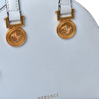 Versace Calfskin Small Medallion Tribute Bowling Bag Blue 10 of 12