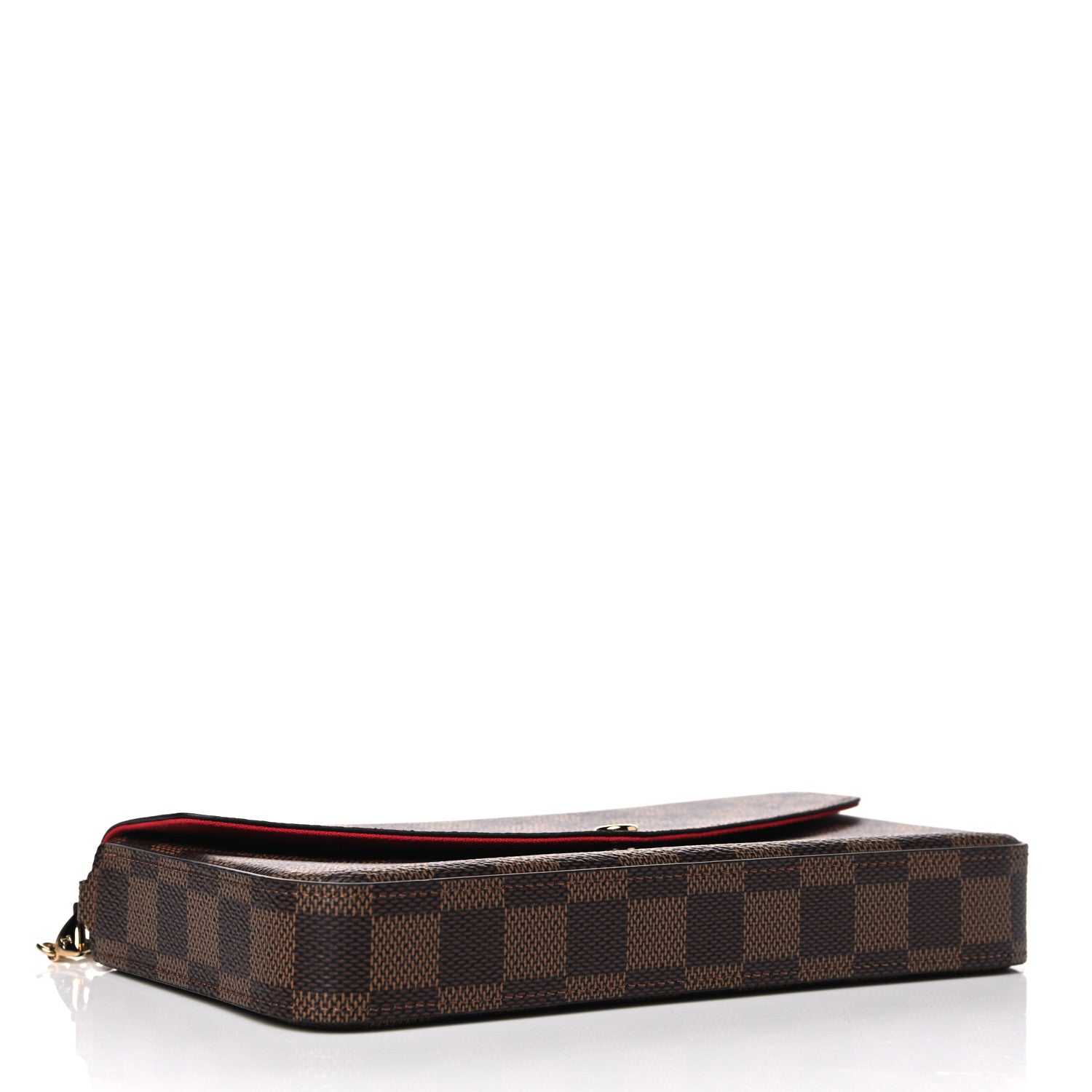Louis Vuitton Damier Ebene Pochette Felicie Chain Wallet 3 of 10