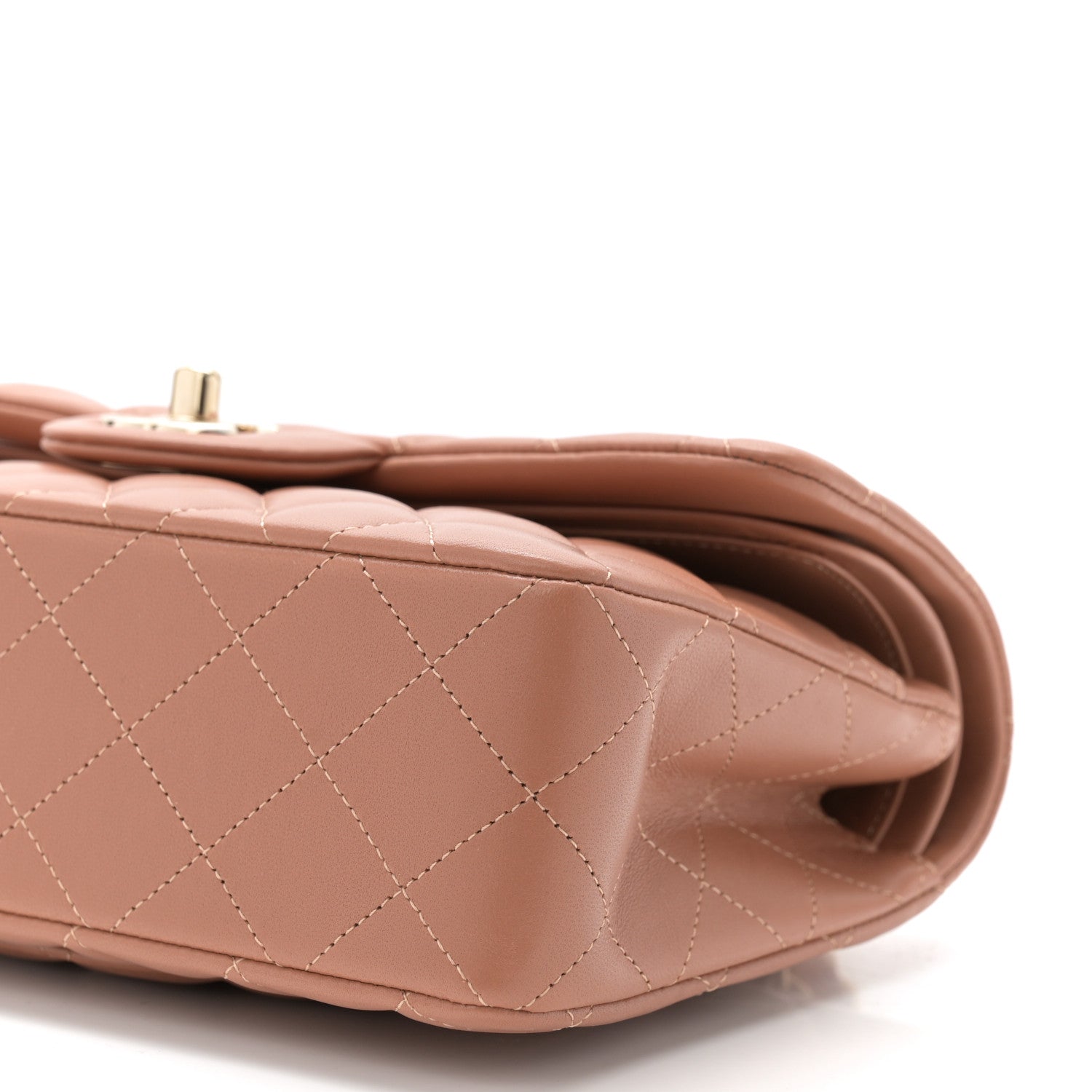 Chanel Lambskin Quilted Small Double Flap Brown 10 of 11