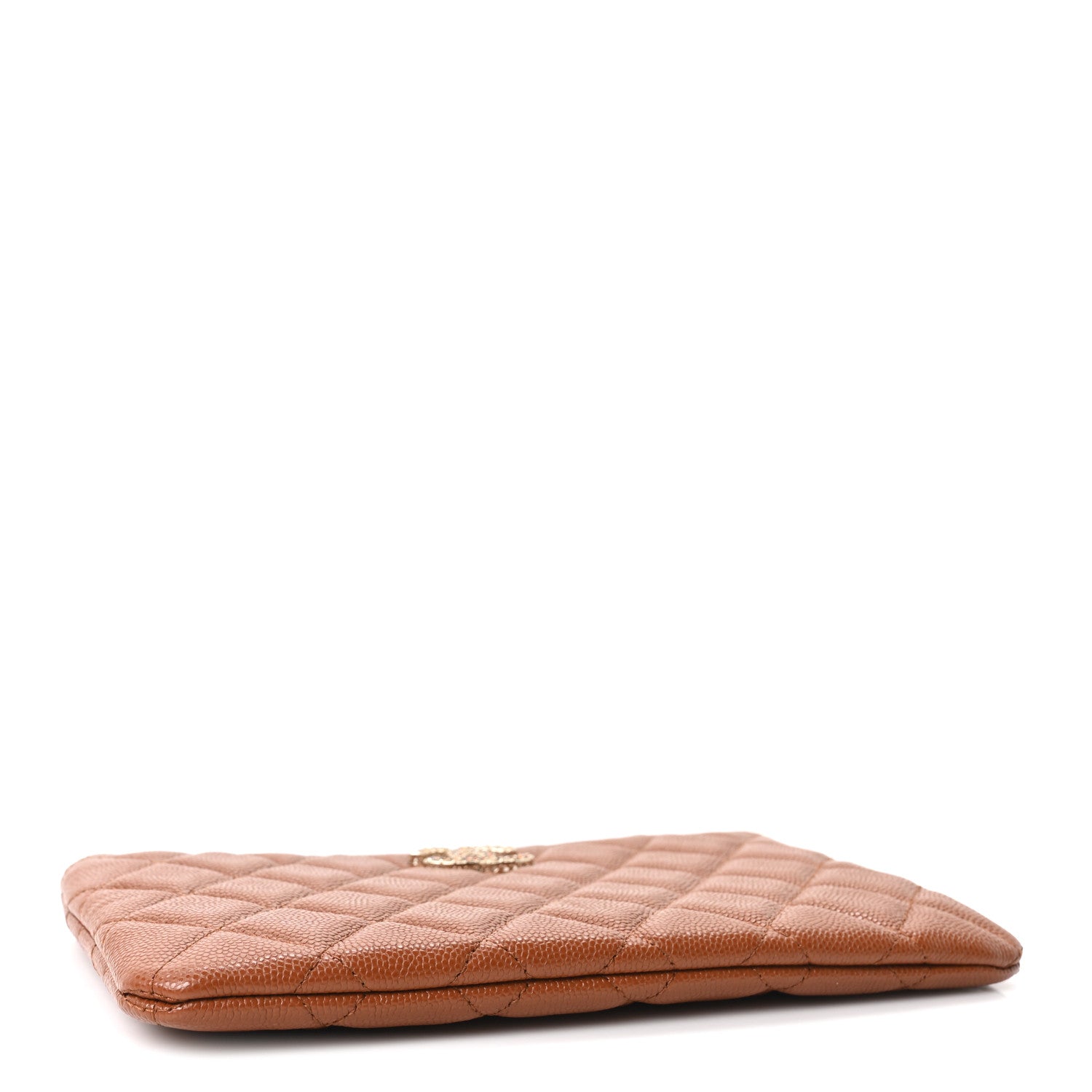 Chanel Caviar Crystal Quilted Coco Candy Cosmetic Case Brown 4 of 11