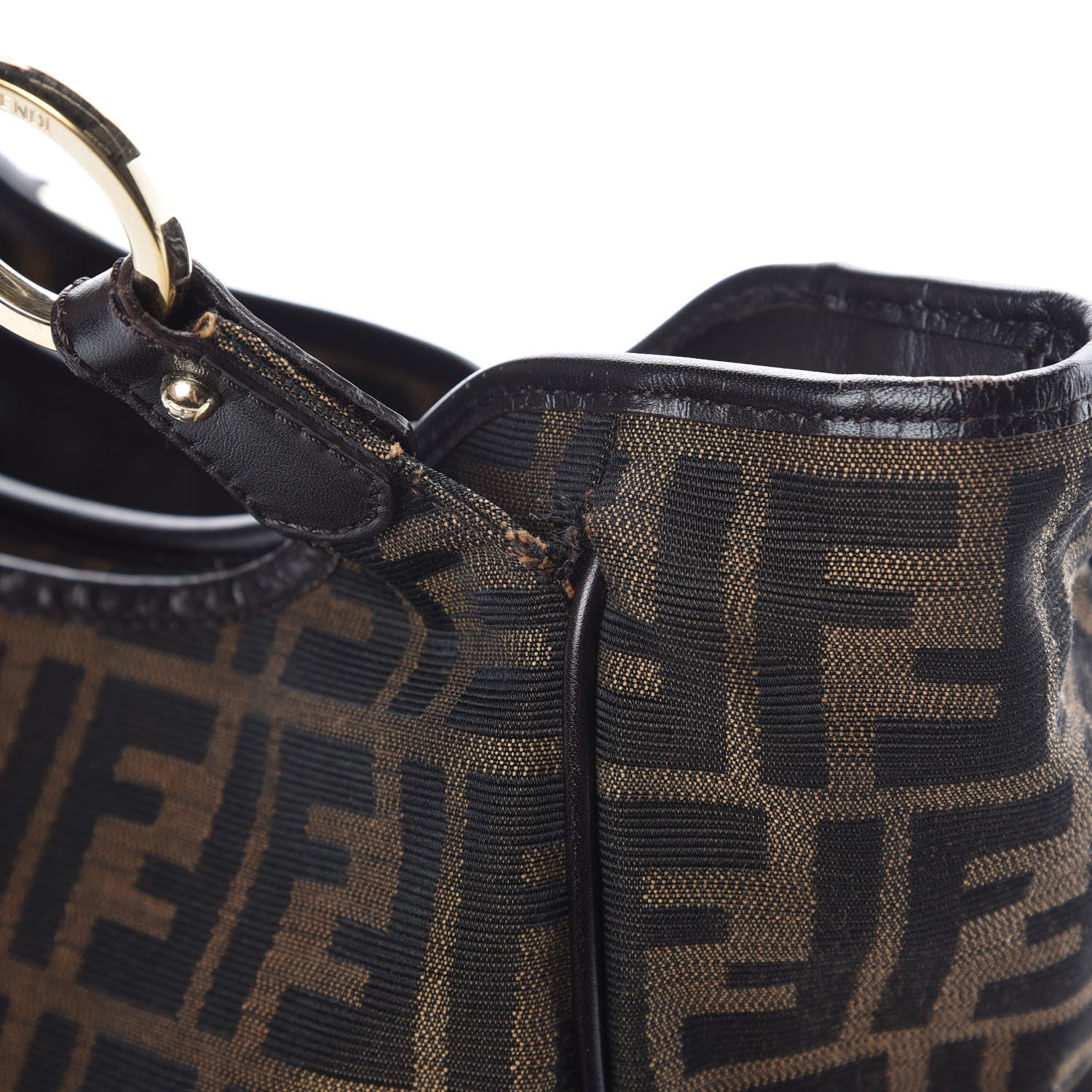 Fendi Zucca Small Chef Shopping Tote Tobacco Moro 11 of 13