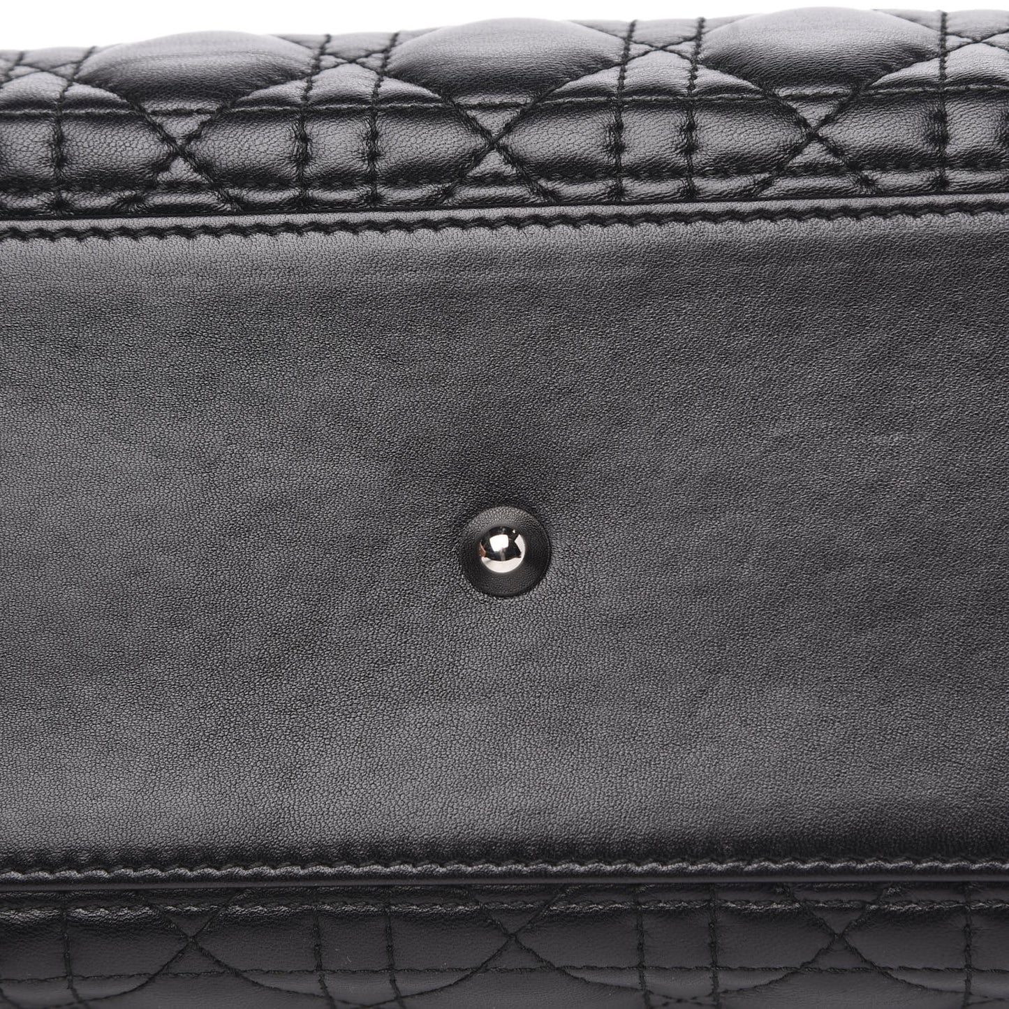 Lambskin Cannage Large Lady Dior Black