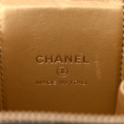 Chanel Lambskin Quilted Mini Pearl Crush Vanity Case With Chain Black 8 of 11