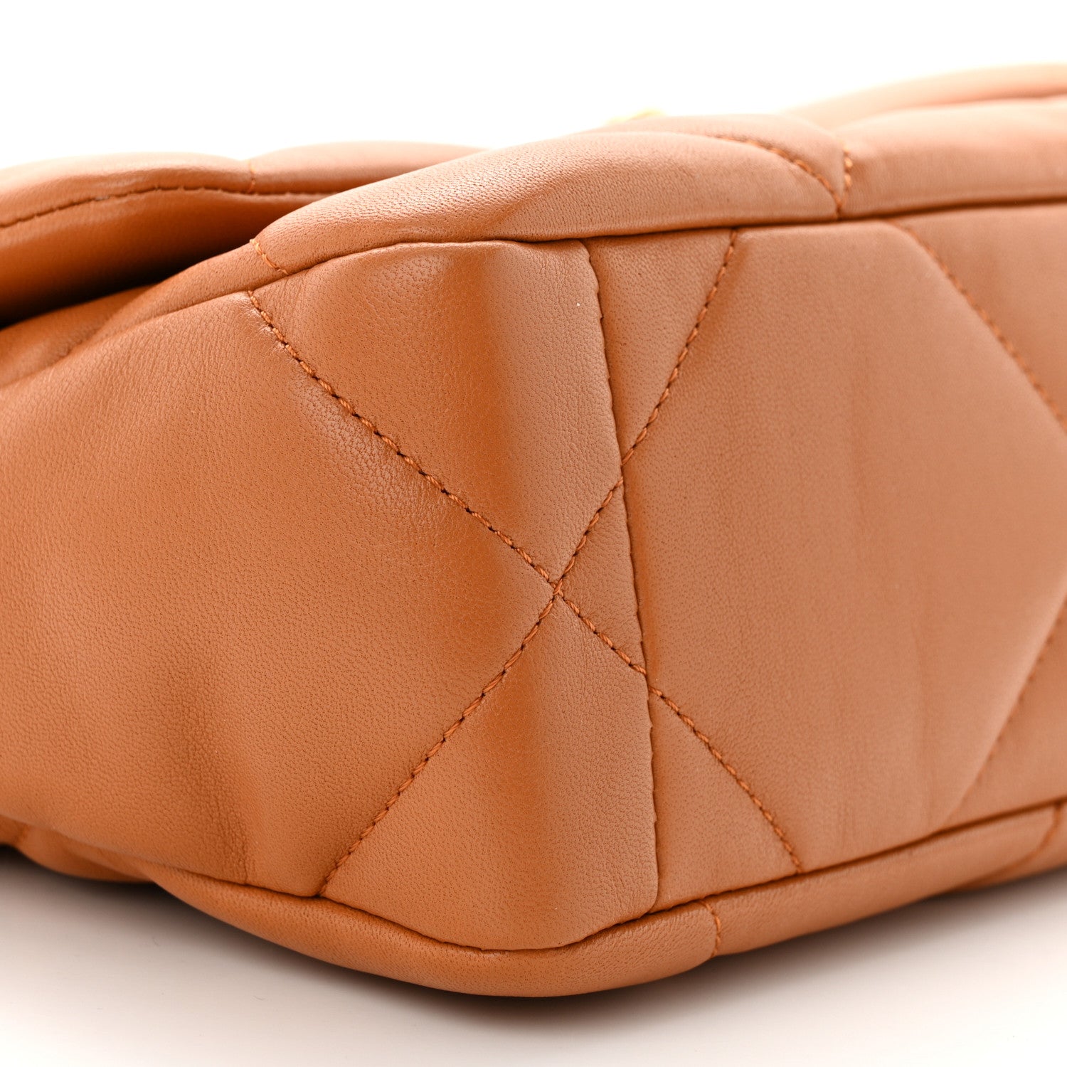 Chanel Lambskin Quilted Medium Chanel 19 Flap Light Brown 9 of 11