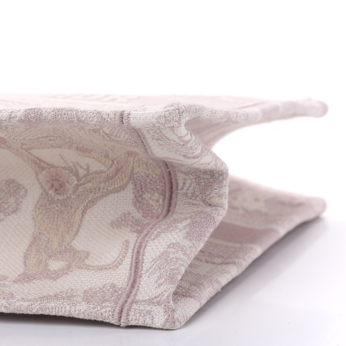 Canvas Embroidered Medium Dioriviera Toile De Jouy Book Tote Rose
