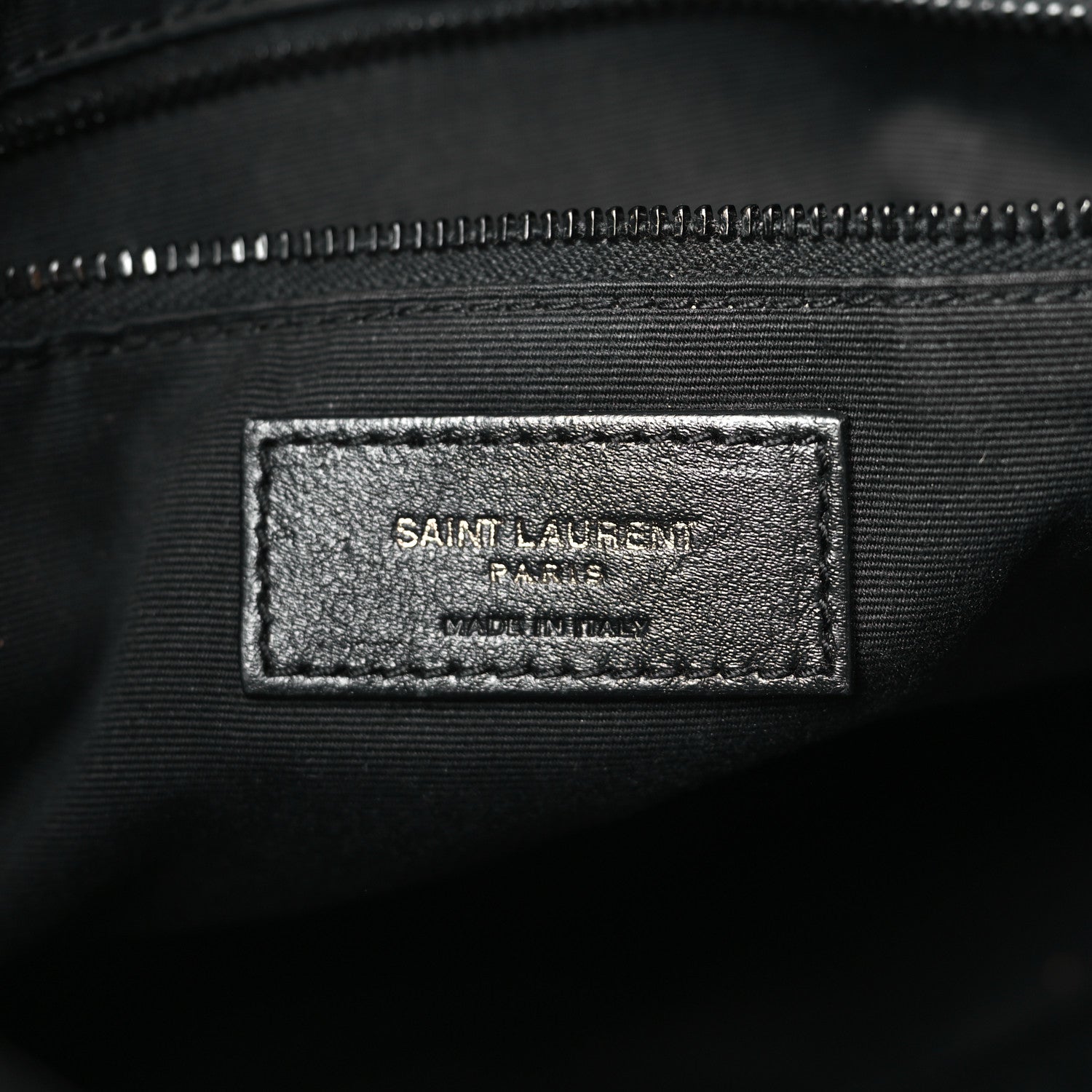 Saint Laurent Calfskin Crocodile Embossed Monogram Medium Niki Shopping Bag Black 6 of 9