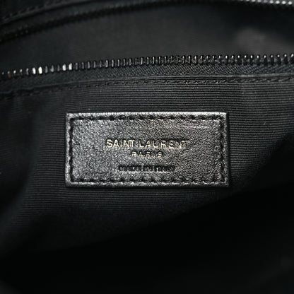 Saint Laurent Calfskin Crocodile Embossed Monogram Medium Niki Shopping Bag Black 6 of 9