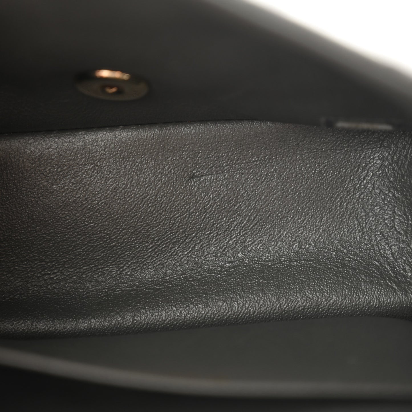 Lambskin Quilted Mini Square Flap Dark Grey