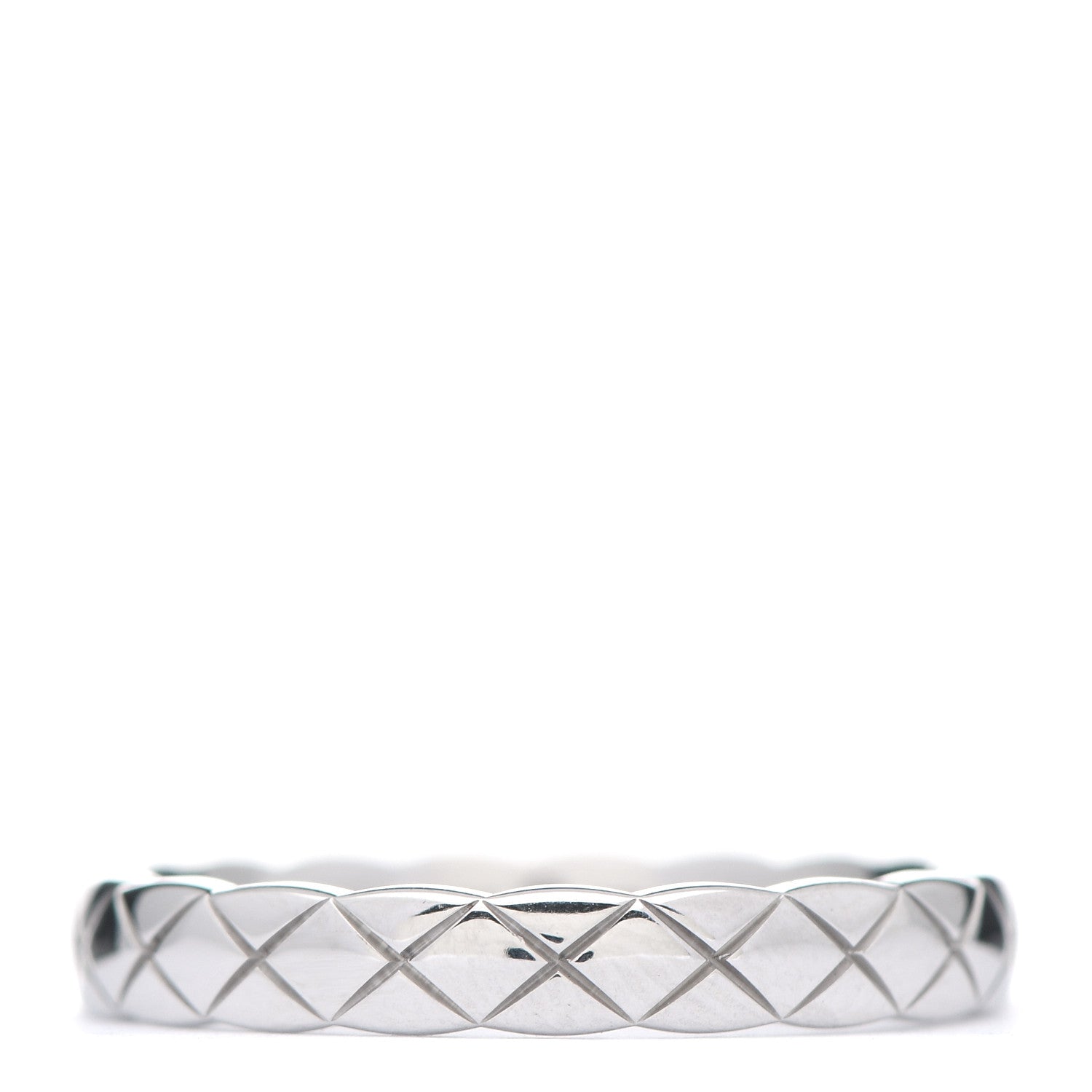 Chanel 18K White Gold Mini Coco Crush Ring 55 7.25 3 of 5