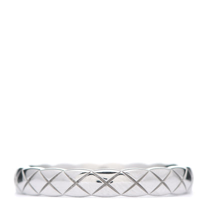 Chanel 18K White Gold Mini Coco Crush Ring 55 7.25 3 of 5