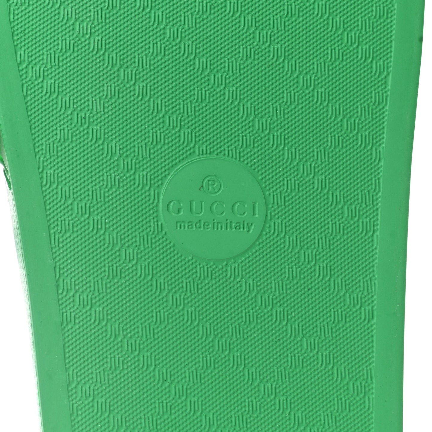 Rubber Logo Stamped Mens Slide Sandals 12 Verde