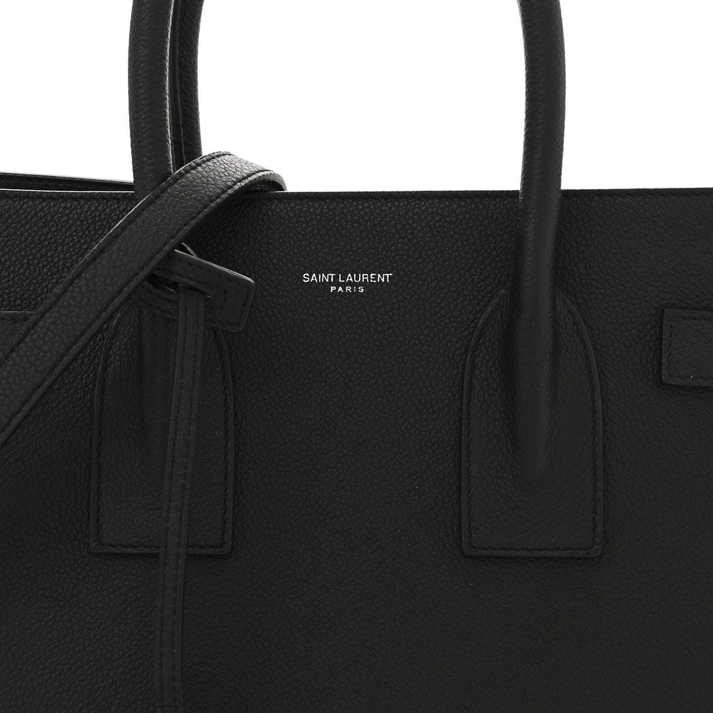 Grained Calfskin Small Sac De Jour Black