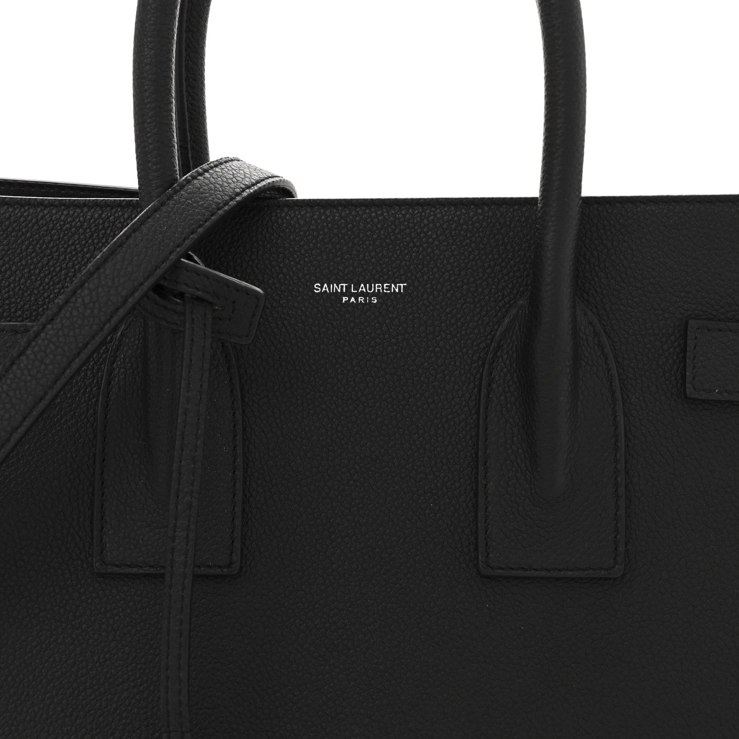Saint Laurent Grained Calfskin Small Sac De Jour Black 8 of 10