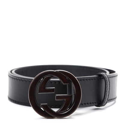 Gucci Leather Bamboo Interlocking G Belt 90 36 Black 1 of 6